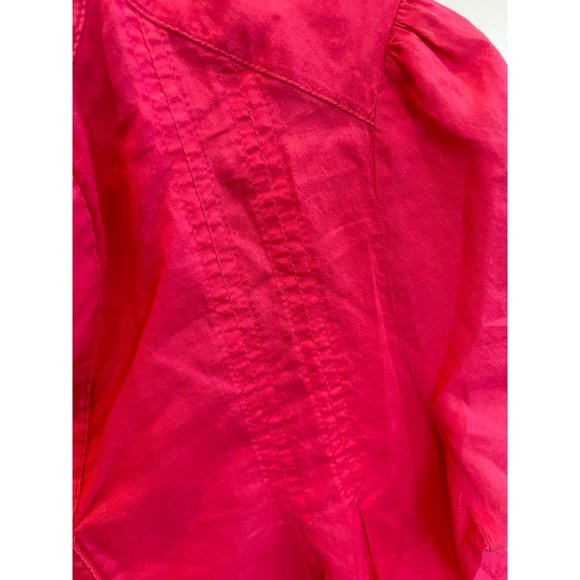 Avanzzo short Sleeve Blouse pink designer collared shirt BR 38 / US S M Size Top - Picture 6 of 13
